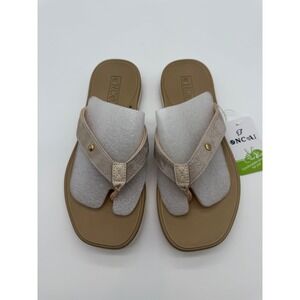 ONCAI‎ Beige Flip Flop Sandals Women 7.5 Arch Support Comfort Thong NEW